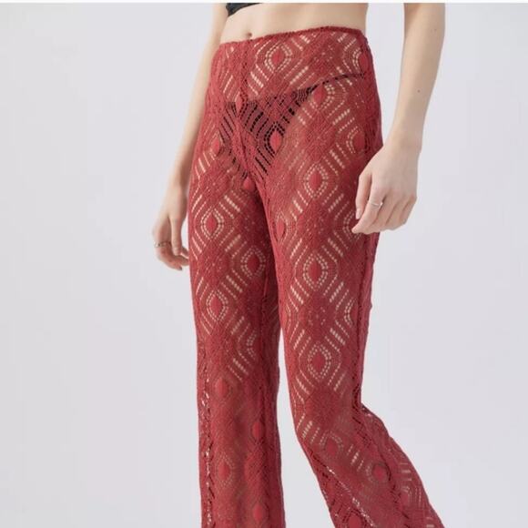 Urban outfitters Tasha Sheer Lace Flare Pants - Picture 5 of 10